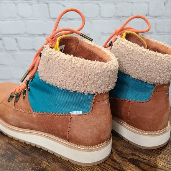 TOMS Mesa Women Lace Up Waterproof Ankle Boots – Ladies 6.5 - Picture 4 of 8